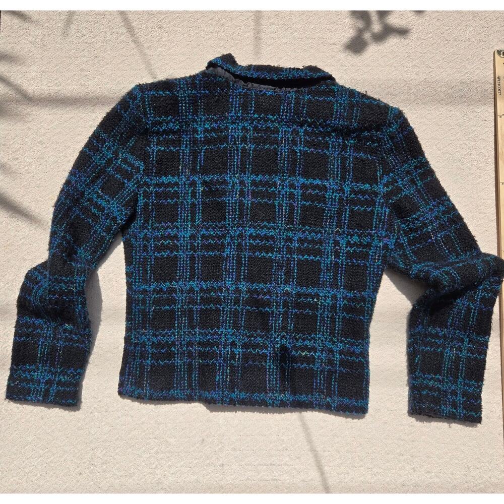 collegiate dark academia gothic moody plaid cardigan jacket ♡ - Picture 2 of 7